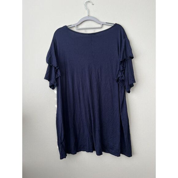 Janette Plus Top Womens 3X Floral Tunic Embroidered Boho *Small Hole* Ruffle - Picture 10 of 11